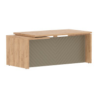 Стол руководителя TLCT 189(R) Дуб Бофорд Z/Капучино 1800х900х750 TORR LUX