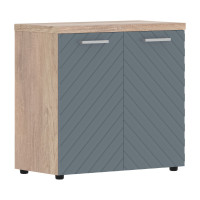 Шкаф с глухими малыми дверьми и топом TLLC 85.1 Серо-голубой/Дуб Каньон Z 856х450х833 TORR LUX