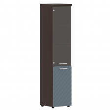 Шкаф колонка комбинированая с топом TLHC 42.2(L) Серо-голубой/Венге Магия Z 432х450х1968 TORR LUX