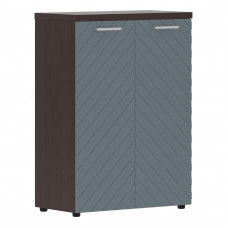 Шкаф с глухими средними дверьми и топом TLMC 85.1 Серо-голубой/Венге Магия Z 856х450х1203 TORR LUX