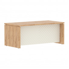 Стол руководителя TLST 189H Дуб Бофорд Z/Латте 1800х900х750 TORR LUX