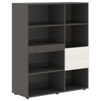 Стеллаж EHC 1145 Ясень Траун/Мокко 1120х430х1355 EDIS