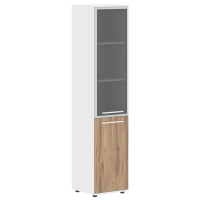 Шкаф высокий узкий EHCS 42.7(L) Дуб Денвер светлый/Белый/Белый 426х430х1967 EDIS