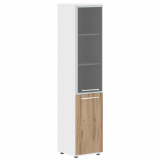 Шкаф высокий узкий EHCS 42.7(L) Дуб Денвер светлый/Белый/Белый 426х430х1967 EDIS