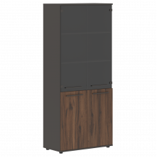 Шкаф высокий широкий EHCS 85.2 Дуб Денвер тёмный/Мокко/Мокко 852х430х1967 EDIS