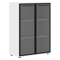 Шкаф средний широкий EMCS 85.7 Черный/Белый 852х430х1199 EDIS