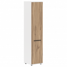 Шкаф высокий узкий EHCS 42.1 Дуб Денвер светлый/Черный/Белый 426х430х1967 EDIS