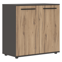 Шкаф малый широкий ELCS 85.1 Дуб Денвер светлый/Черный/Мокко 852х430х832 EDIS