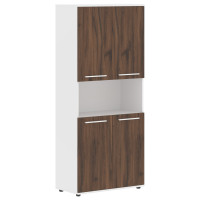 Шкаф высокий широкий EHCS 85.4 Дуб Денвер тёмный/Белый/Белый 852х430х1967 EDIS