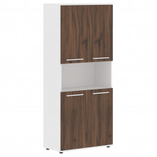 Шкаф высокий широкий EHCS 85.4 Дуб Денвер тёмный/Белый/Белый 852х430х1967 EDIS