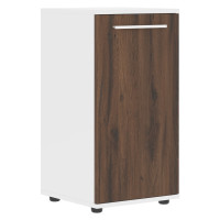 Шкаф малый узкий ELCS 42.1 Дуб Денвер тёмный/Белый/Белый 426х430х832 EDIS