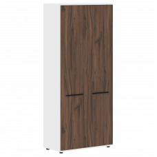 Шкаф высокий широкий EHCS 85.1 Дуб Денвер тёмный/Черный/Белый 852х430х1967 EDIS