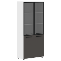 Шкаф высокий широкий EHCS 85.7 Мокко/Черный/Белый 852х430х1967 EDIS