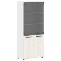 Шкаф высокий широкий EHCS 85.2 Ясень Траун/Мокко/Белый 852х430х1967 EDIS