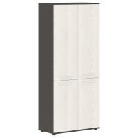 Шкаф высокий широкий EHCS 85.3 Ясень Траун/Белый/Мокко 852х430х1967 EDIS