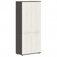 Шкаф высокий широкий EHCS 85.3 Ясень Траун/Белый/Мокко 852х430х1967 EDIS