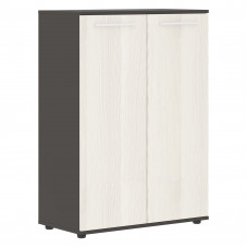 Шкаф средний широкий EMCS 85.1 Ясень Траун/Белый/Мокко 852х430х1199 EDIS