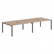 Стол 4-х местный EUWST 3513 Дуб Денвер светлый/Мокко 3526х1346х750 EDIS