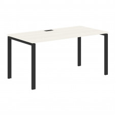 Стол прямой EUST 1580 Ясень Траун/Черный 1560х800х750 EDIS