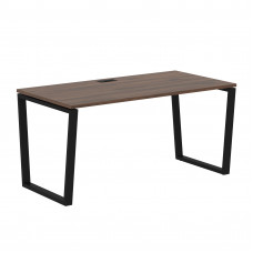 Стол прямой EVST 1580 Дуб Денвер тёмный/Черный 1560х800х750 EDIS