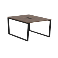 Стол 2-х местный EVWST 1116 Дуб Денвер тёмный/Черный 1160х1606х750 EDIS