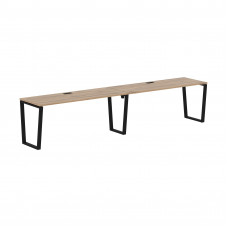 Стол 2-х местный EVWST 3567 Дуб Денвер светлый/Черный 3526х670х750 EDIS