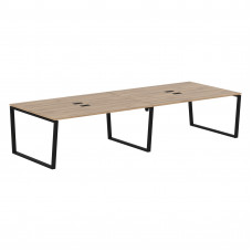 Стол 4-х местный EVWST 3513 Дуб Денвер светлый/Черный 3526х1346х750 EDIS