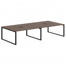 Стол 4-х местный EQWST 3516 Дуб Денвер тёмный/Черный 3526х1606х750 EDIS