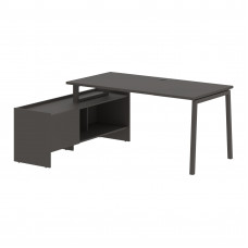 Стол с тумбой ELCT 17814 Мокко/Мокко 1760х1400х750 EDIS