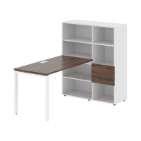 Стол-стеллаж EURST 1113 Дуб Денвер тёмный/Белый/Белый 1790х1120х1355 EDIS