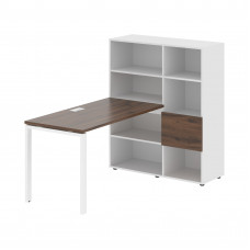 Стол-стеллаж EURST 1113 Дуб Денвер тёмный/Белый/Белый 1790х1120х1355 EDIS