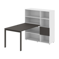 Стол-стеллаж EURST 1213 Мокко/Мокко/Белый 1790х1250х1355 EDIS