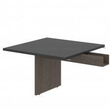 Стол приставной VFCT 1212.1 Яшма черный/Дуб Сильвер 1200х1200х750 VELION