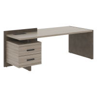 Стол СФ-531301 Дрифтвуд Бетон чикаго темГрафит 2200х961х840 WOOD&STONE