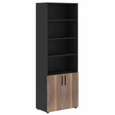 Шкаф высокий широкий VRHCS 80.5 Американский орех/Яшма черный 800х430х2253 VELION VENEER