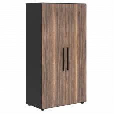 Шкаф средний широкий VRMCS 80.1 Американский орех/Яшма черный 800х430х1517 VELION VENEER