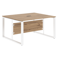 Стол для заседаний ECT 1412 Дуб Денвер светлый/Белый 1400х1200х750 ENIO
