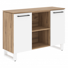 Греденция EGR 1395 Белый/Дуб Денвер светлый 1350х452х956 ENIO