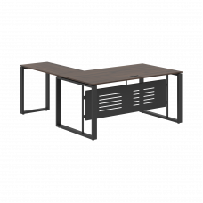 Стол руководителя ECT 1619M Дуб Денвер темный/Антрацит 1600х1900х750 ENIO