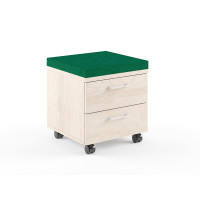 Тумба с подушкой XMC-2D.1 Бук Тиара/Зеленый XTEN