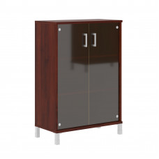 Шкаф средний со стеклянными дверьми B 420.8 Бургунди 900х450х1286 BORN