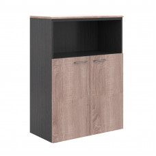 Шкаф с глухими малыми дверьми и топом WMC 85.3 Дуб Сонома/Легно темный 856х432х1184 WAVE