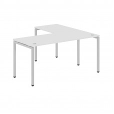 Стол угловой XSCT 1615 Белый/Алюминий 1600х1500х750 XTEN-S