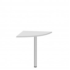 Угловой элемент с опорой XKD 700.1 Белый/Алюминий 700х700х750