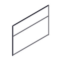 Секция комбинированной перегородки RP115SL160 Серый/Bravo blue 1600х22х1115