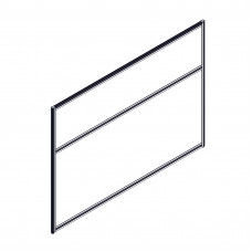 Секция комбинированной перегородки RP115SL160 Серый/Bravo blue 1600х22х1115