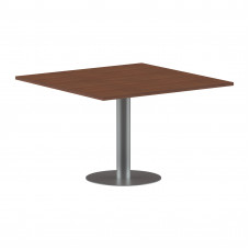 Конференц стол ПРГ-6 Орех Французский/Алюминий 1200х1200х750
