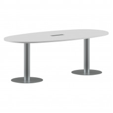 Конференц стол ПРГ-3 Белый/Алюминий 2200х1100х750 IMAGO