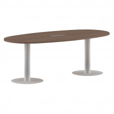 Конференц стол ПРГ-3 Ясень Шимо/Белый 2200х1100х750