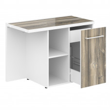 Тумба приставная MCRT1055(R) Дуб Базель/Белый 1000х550х750 MORRIS